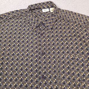 Falls Creek Shirt‎ Mens LT Large Tall Geometric Rayon Button Down
